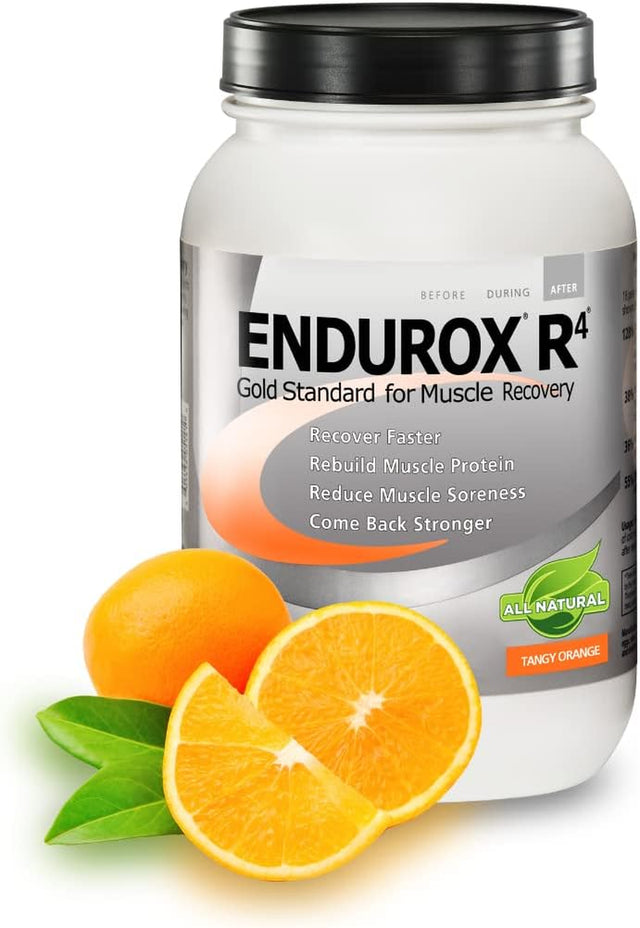 Pacifichealth Endurox R4, Post Workout Recovery Drink Mix with Protein, Carbs, Electrolytes and Antioxidants for Superior Muscle Recovery, Net Wt. 4.56 Lb, 28 Serving (Tangy Orange)