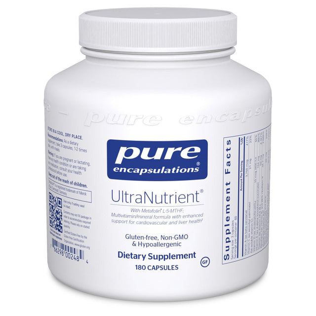 Pure Encapsulations Ultranutrient | Multivitamin Supplement to Support Liver, Cardiovascular Health, and Antioxidants* | 180 Capsules