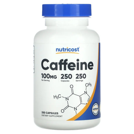 Nutricost Caffeine Supplement Pills 100Mg per Serving, 250 Capsules