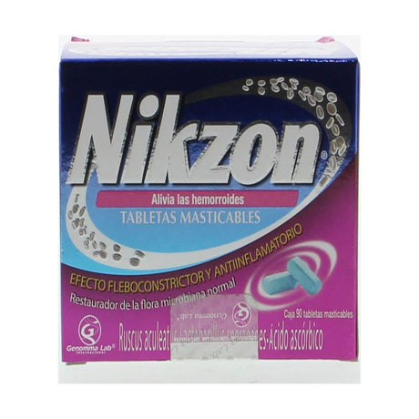 Nikzon Relieves Hemorrhoids - Alivia Las Hemorroides 90 Tab (Pack of 1)