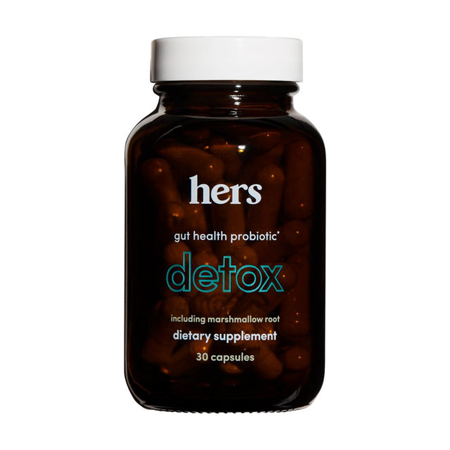 Hers Detox Gut Health Probiotic Supplement with 5 Enzyme Blend for Women, 30 Count