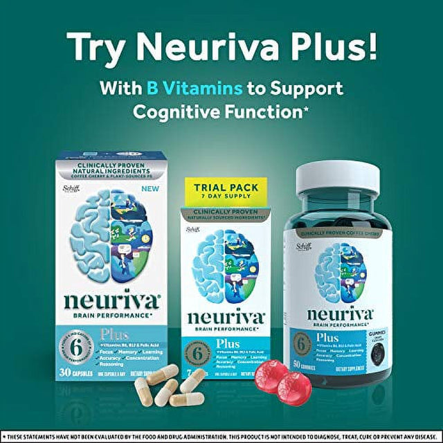 Neuriva Original Brain Health Supplement (30 Count), Brain Support with Clinically Tested Natural Ingredients (Coffee Cherry & Plant Sourced Phosphatidylserine), 3 Pack