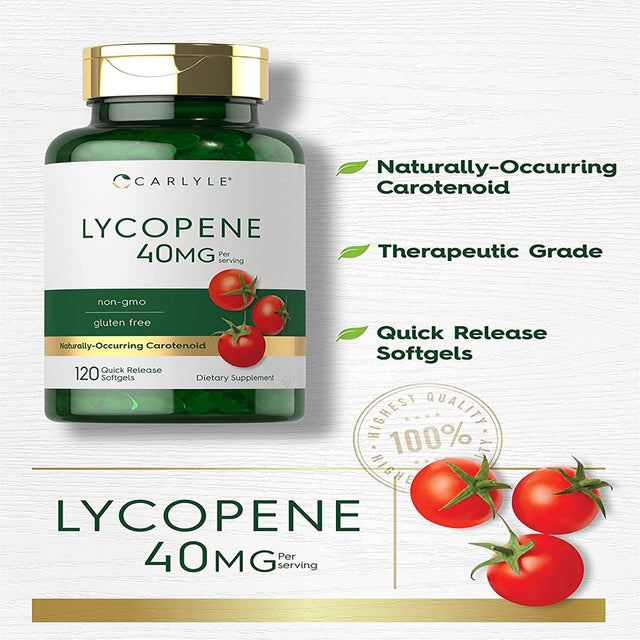 Lycopene | 40Mg | 120 Softgels | by Carlyle