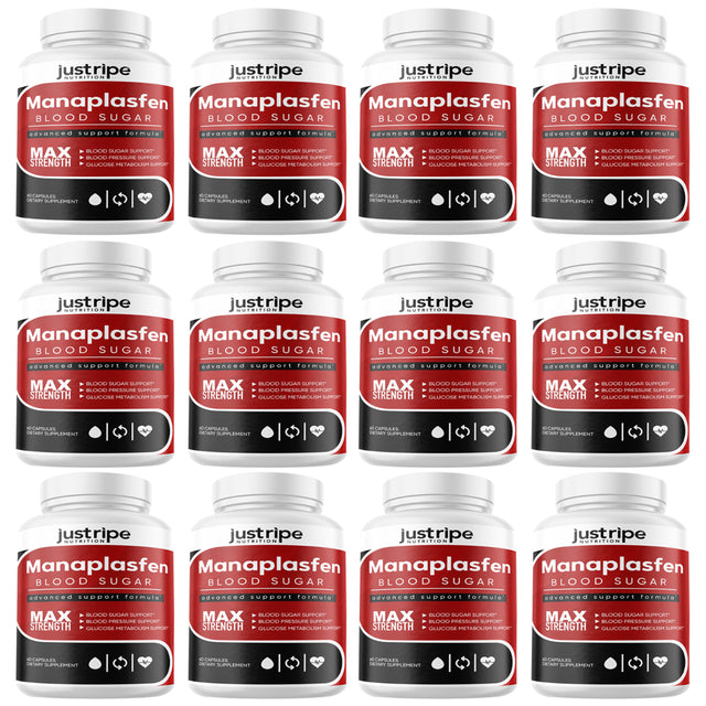 12 Pack Manaplasfen- Blood Sugar Capsules for Advanced Support