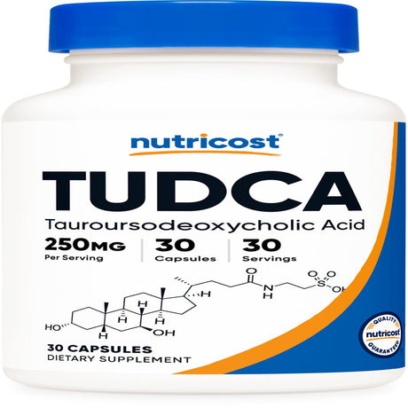 Nutricost Tudca 250Mg, 30 Capsules (Tauroursodeoxycholic Acid) Supplement