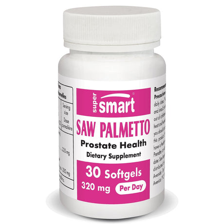 Supersmart - Saw Palmetto Extract 320 Mg per Day - Prostate Supplements for Men - Urinary Tract Defense - Bladder Control | Non-Gmo & Gluten Free - 30 Softgels