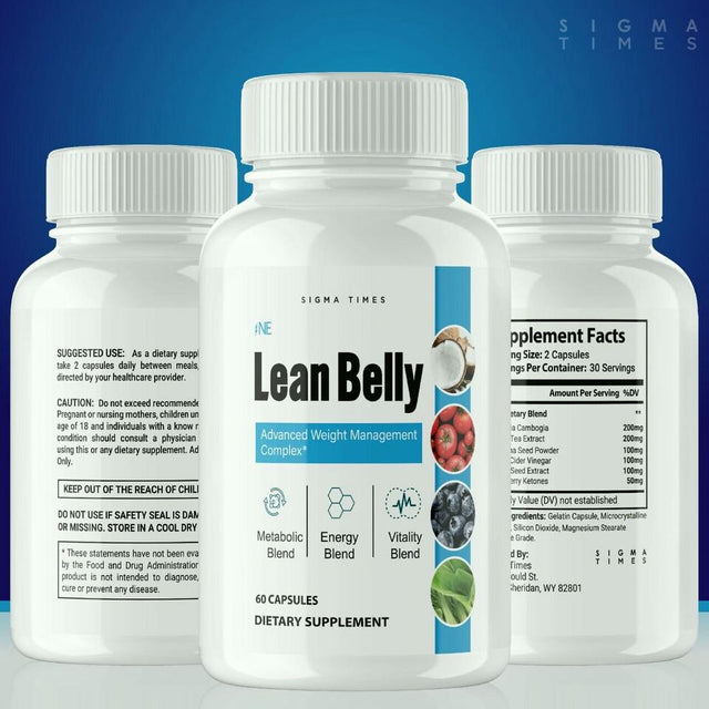 Lean Belly Juice Weight Loss, Appetite Control Supplement Pill 60 Capsules