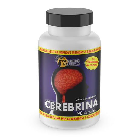 Sunshine Naturals Cerebrina Dietary Supplement Capsules, 90 Count