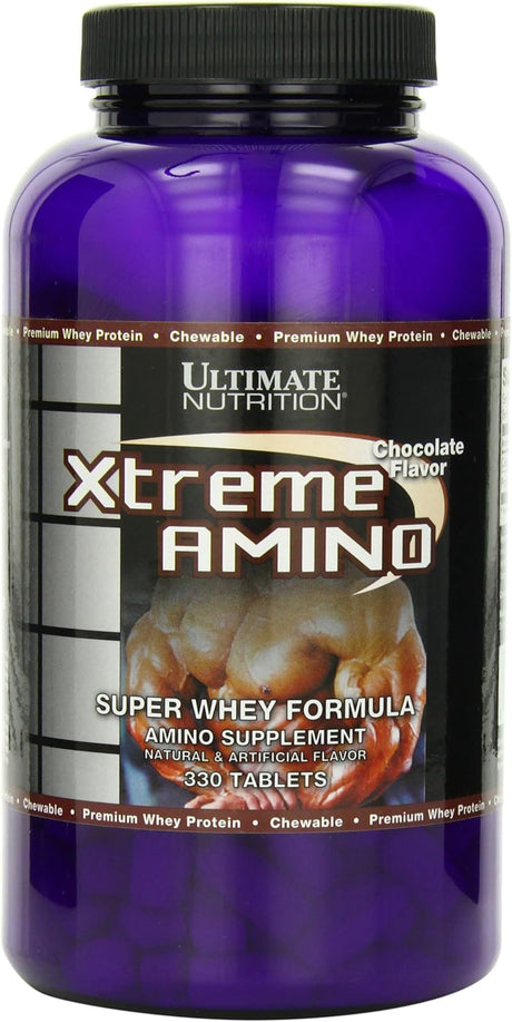 Ultimate Nutrition Xtreme Amino Whey Formula Supplement, Help for Recovery and Improved Performance, Keto Friendly, 330 Chewable Tablets, Chocolate