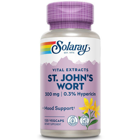 Solaray St Johns Wort Aerial Extract 450Mg, Once Daily | Mood & Brain Health Support | 0.3% Hypericin | 120Ct