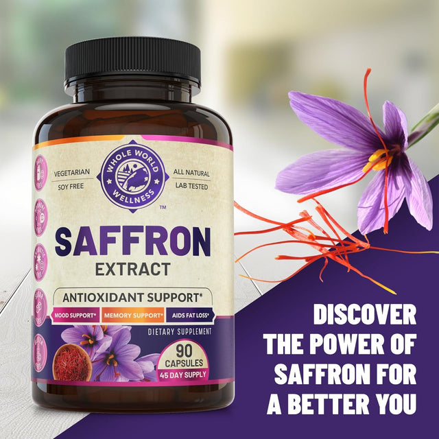 100% Pure Saffron Extract - Metabolism Booster & Natural Appetite Suppressant for Weight Loss. Saffron Mood Enhancer for Women & Men, Natural Diet Pills for Women & Men. USA Made, 90 Servings.