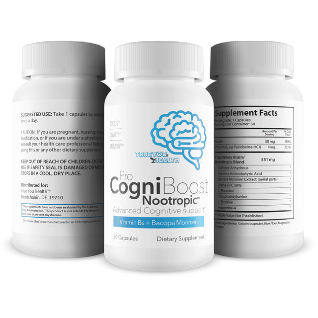 Pro Cogni Boost Brain Supplement - Memory & Clarity Blend - Pro Cogni Boost Nootropic Formulated for Overall Brain Health & Function - Think Clearly with Pro Cogniboost Brain Supplement - 30 Servings