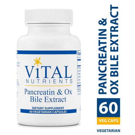 Pancreatin & Ox Bile Extract, 60 Capsules, Vital Nutrients