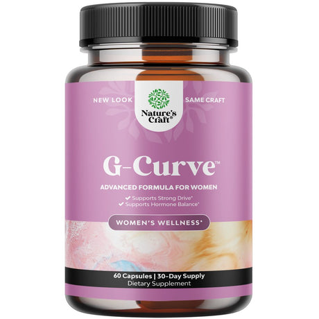 G-Curve Breast and Butt Enhancer Pills May Support Voluptuous Curves - Herbal Enhancement Pills with Horny Goat Weed for Women Saw Palmetto Extract and L-Arginine *Results May Vary