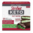 Slimfast | Low Carb Chocolate Snacks, Keto Friendly, 0G Added Sugar, 3G Fiber | Mint Chocolate Cup, 14-Count Box