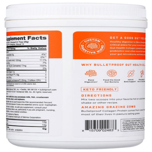 Gut Health Collagen Unflavored W/ Vit C