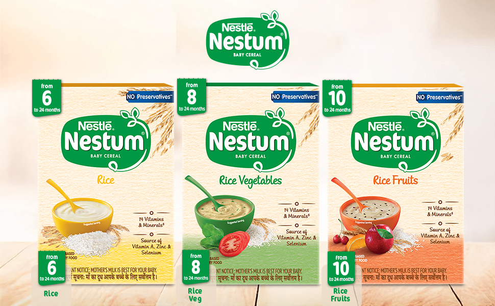 NESTUM Baby Cereal Rice Vegetables | No Preservatives | 8-24 Months, 325g
