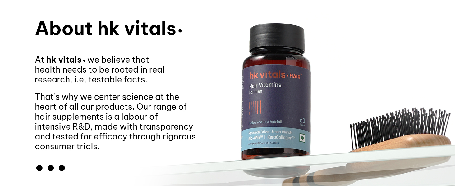 hk vitals Hair Vitamin with DHT Blockers, 60 Tablets