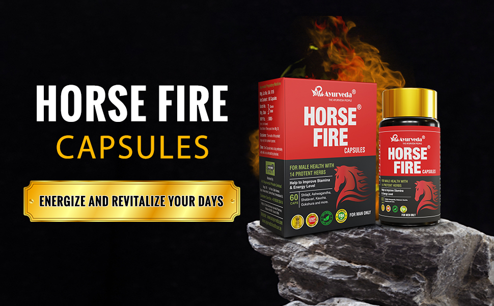 Horse Fire Capsule, Strength & Stamina Booster For Men Wellness (Pack of 30 Capsules)