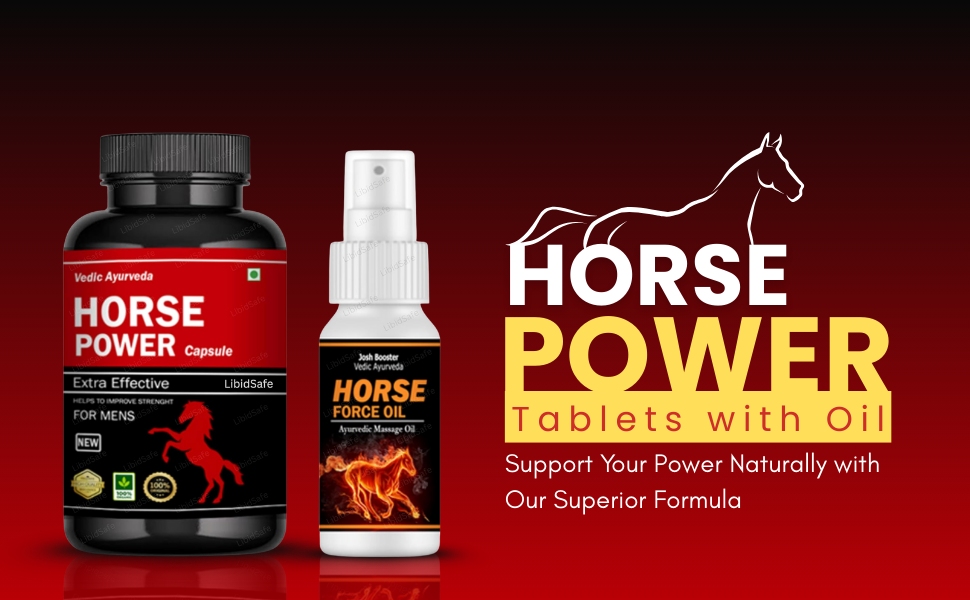 Horse Power Tablets with Oil for Men - Original Capsules for Improved Stamina and Vitality. May Support Your Power Naturally with Our Superior Formula!