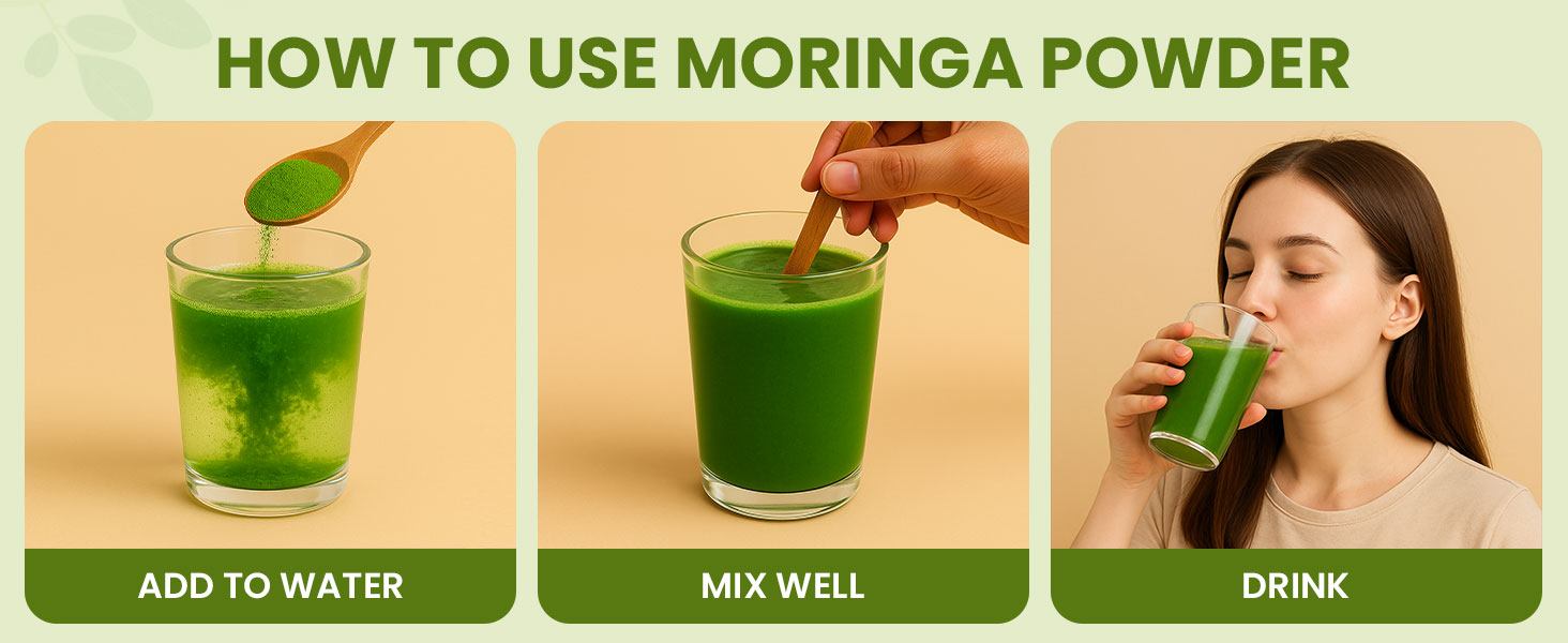 Carbamide Forte 100% Organic Moringa Powder - Moringa Oleifera - USDA Certified | Moringa Leaves Powder | Moringa Powder Organic for Immunity, Digestion & Energy | Drumstick Leaves Powder - 200g