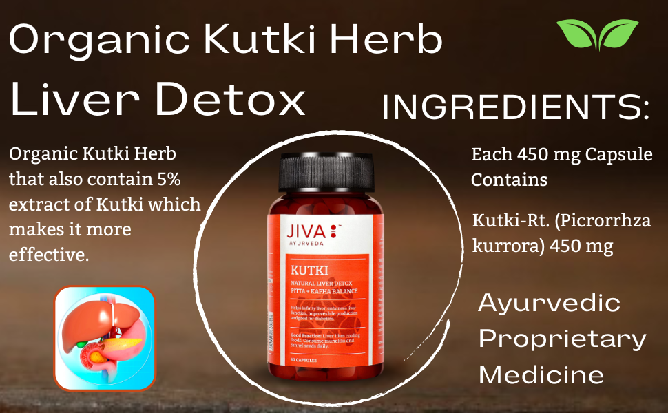 Jiva Kutki Capsules Liver Support Detox 60 Caps (Pack of 2)