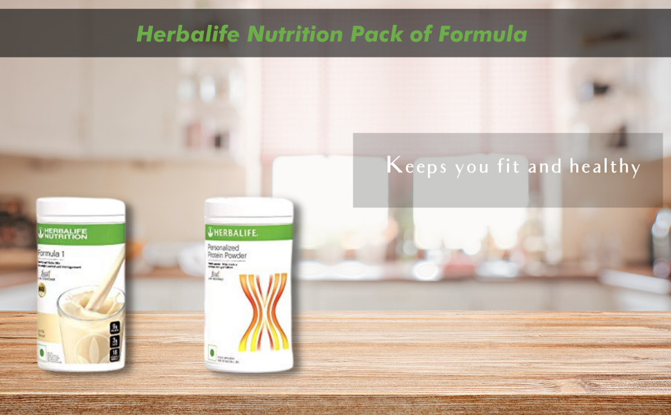 Herbalife Nutrition Pack of Formula 1 Nutritional Shake Mix (Vanilla) and Personalized Protein Powder, 400 g
