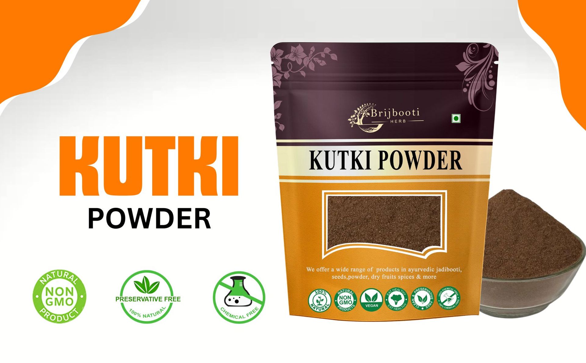 BrijBooti Kutki Powder - (100 Gr) | Original Kutki For Liver Support & Detox | Ayurvedic Herb