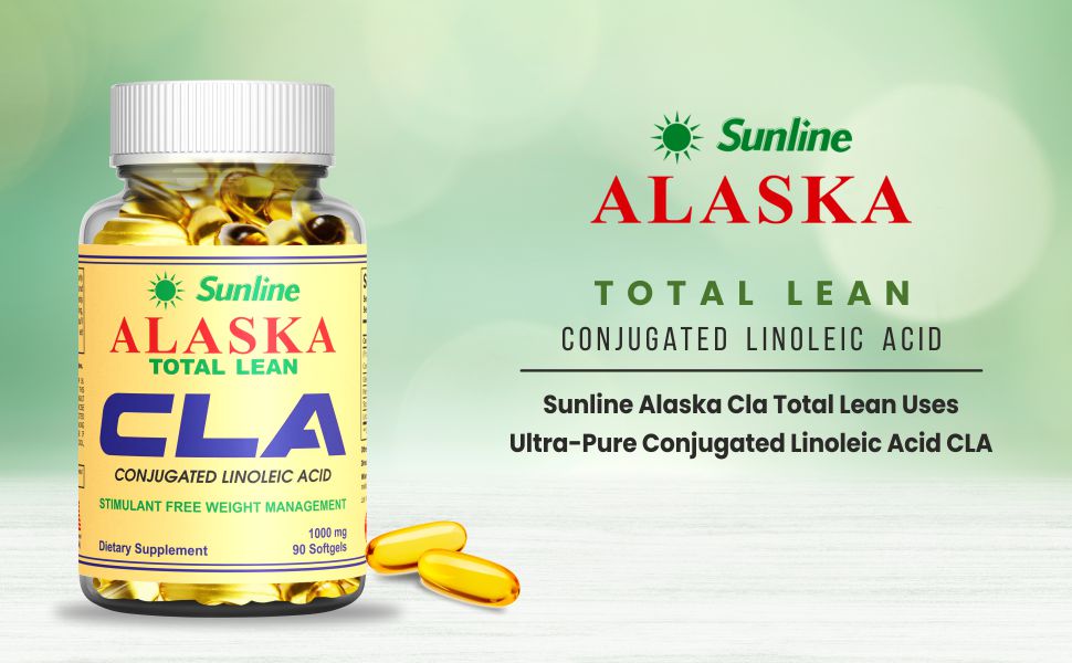 Sunline Alaska CLA | Total Lean | Dietary Supplement - 1000 Mg, 90 Softgels - Natural Weight Management and Lean Muscle Support