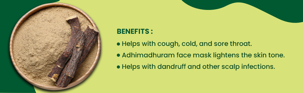 Foodherbs Adhimadhuram Powder | Mulethi | Pure Licorice Root | 200g | Helps in Cough, Cold & Sore Throat | Helps in Lightens Skin Tone | Helps with Scalp Infections | Wellness & Health Support