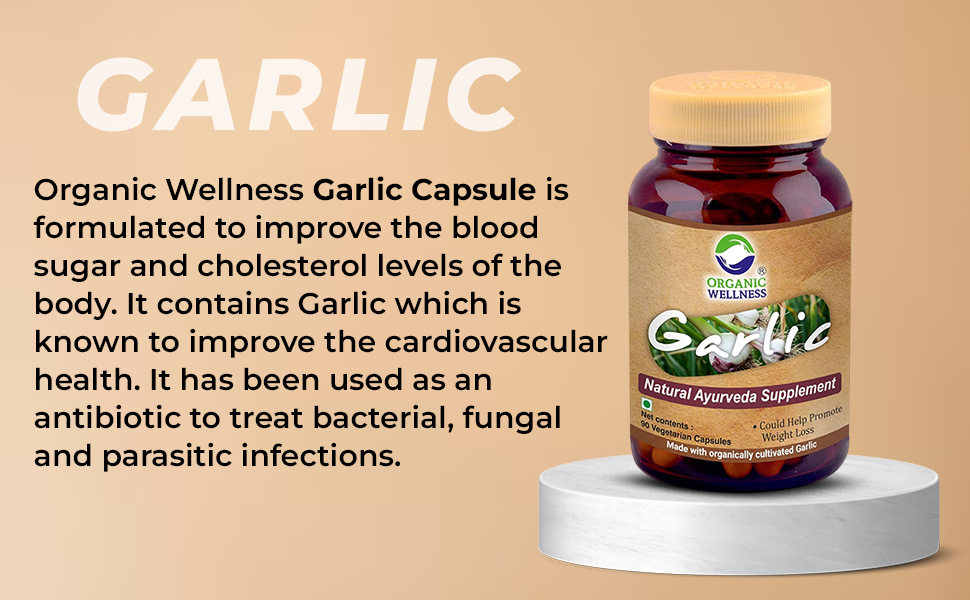 Organic Wellness Garlic 90 Vegetarian Capsule