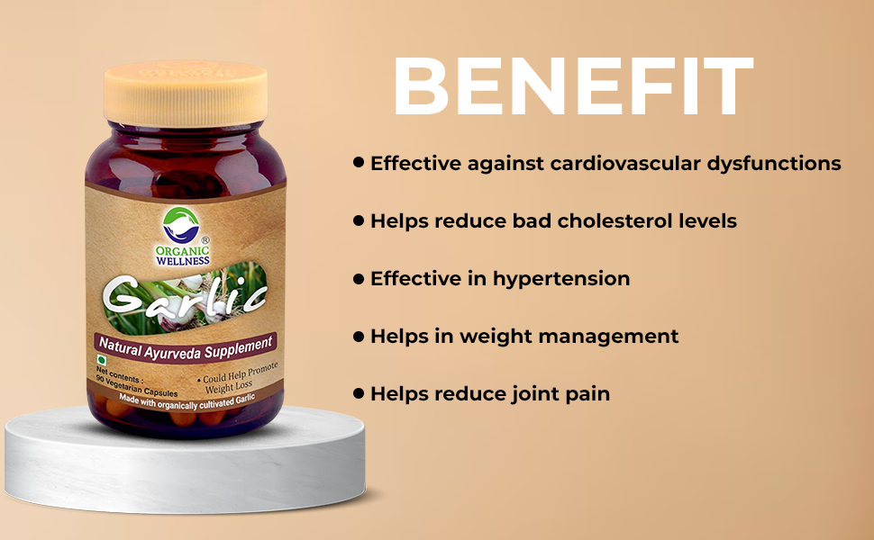 Organic Wellness Garlic 90 Vegetarian Capsule