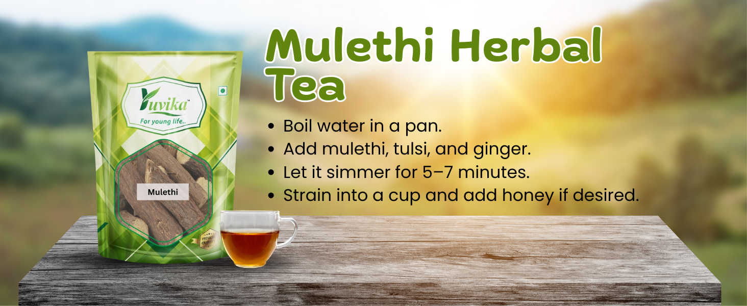 YUVIKA Mulethi | Multhi Spl - Glycyrrhiza Glabra - Yashtimadhu - Jeshthamadha | Licorice Root (100 GM)
