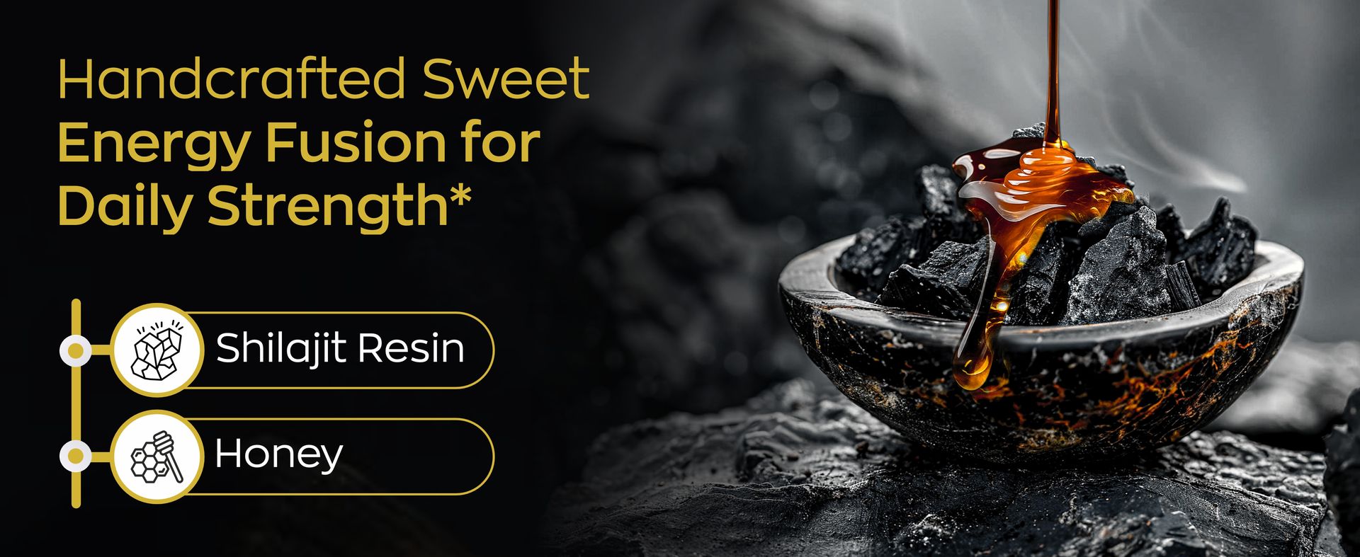 Sainebio Shilajit Honey Sticks with Saffron | Pure Shilajit Resin | Daily Wellness Supplement | Supports Energy & Vitality | 30 Single-Serve Sticks