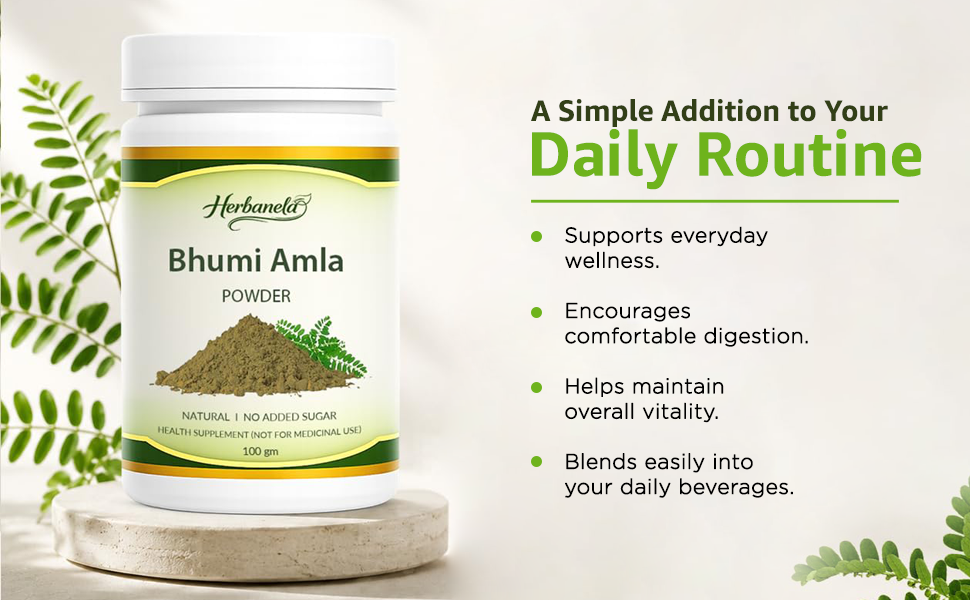 Bhumi Amla Powder | Premium Herbal Powder | Supports Liver Health, Digestion & Daily Wellness | Natural Ayurvedic Supplement | No Artificial Colours or Preservatives