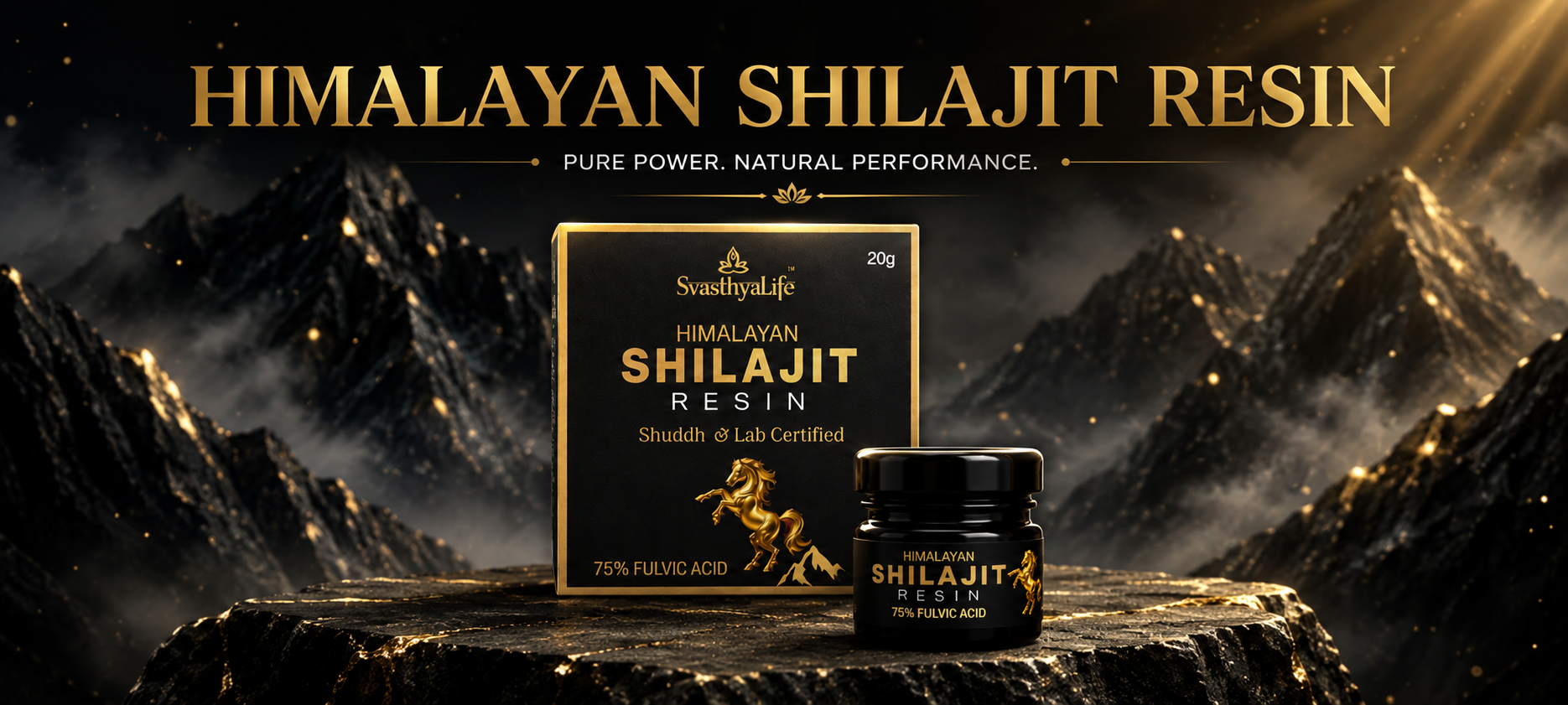 Pure Himalayan Shilajit Resin 20 g | 75% Fulvic Acid Rich | Boost Muscle Growth & Stamina I 100% Ayurvedic