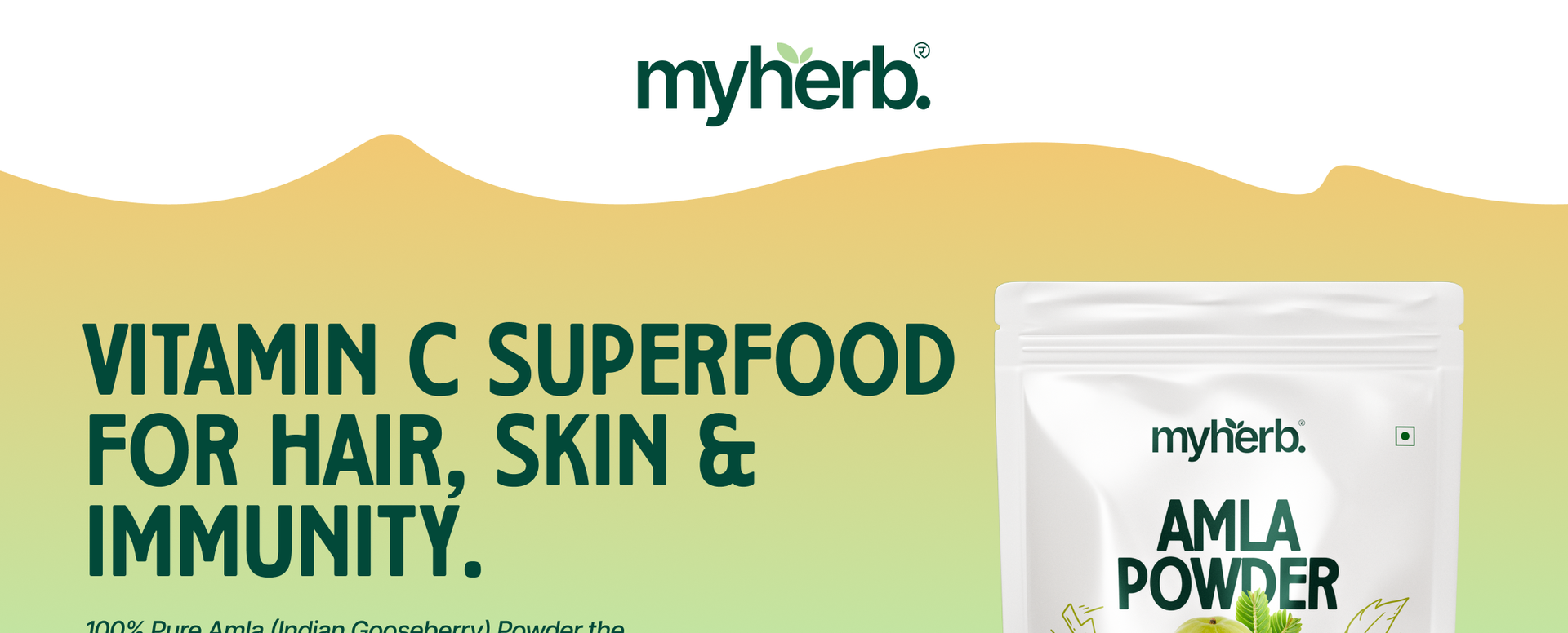 MYHERB 100% Natural Organic Amla Indian Gooseberry Powder (Dry), For Skin & Hair Care Food Grade, For Men & Women (227 Gm/0.5 Lbs)