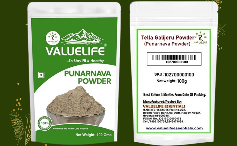 Valuelife Tella Galijeru Powder/Punarnava Powder (100g)