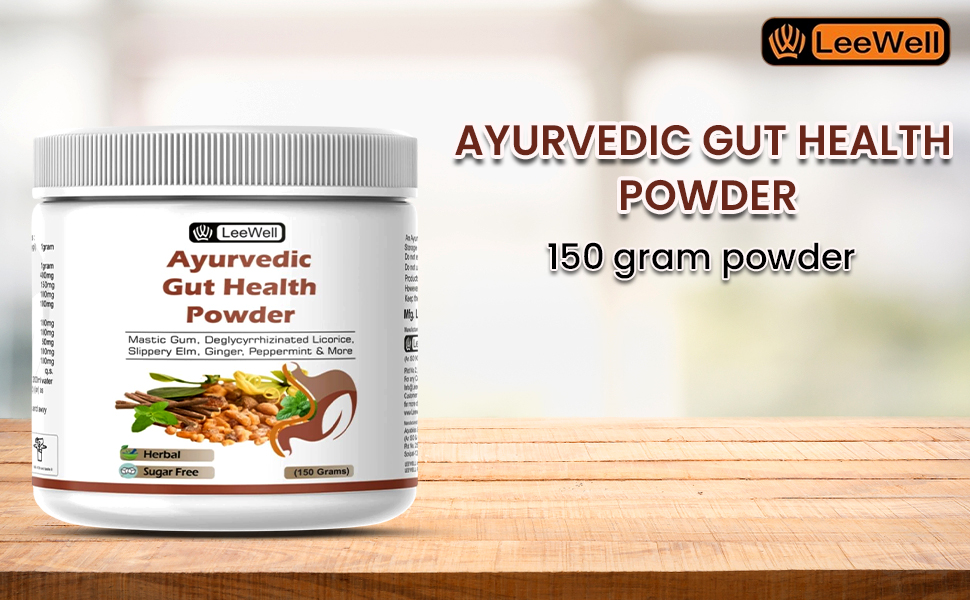 Ayurvedic Leaky Gut Repair supplement Health Powder | Mastic gum for h pylori, DGL Licorice, Slippery Elm, Ginger, Turmeric, Amla, Chamomile, Peppermint, Guar gum, Ajwain 150 gram