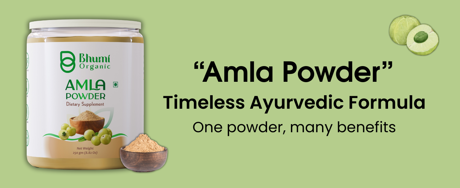 Bhumi Organic Pure Amla Powder For Hair Growth 500 grams