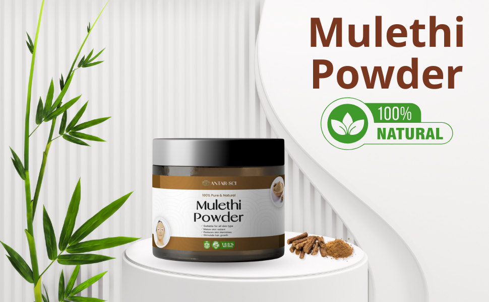100% Natural Mulethi Powder | Liquorice Powder | For Haircare, Skincare and Health | Natural Herbal Supplement | No Added Preservatives