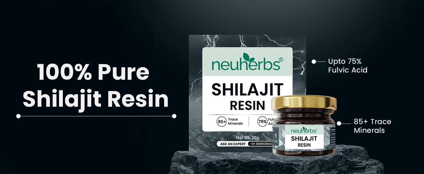 Neuherbs Shilajit Resin 20g (Pack of 2) | Pure Himalayan Shilajit with 75% Fulvic Acid | Energy, Stamina & Strength Support | Natural Vitality & Performance Booster | Lab Tested, No Heavy Metals | For Men & Women