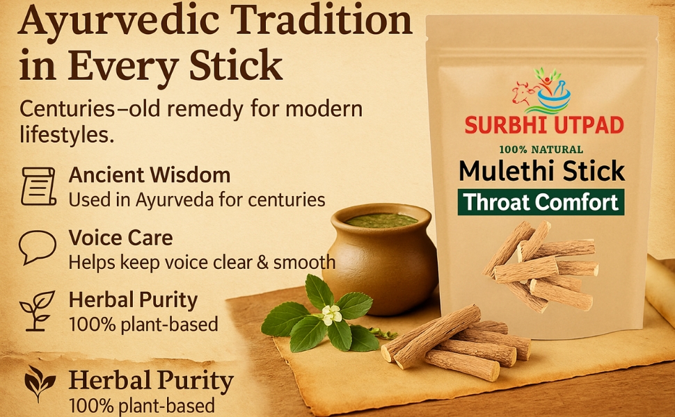 Licorice/Mulethi Stick Powder 100g | Mulethi Powder for Face Pigmentation | Yashtimadhu Powders Supports Digestion, Respiratory & Immunity