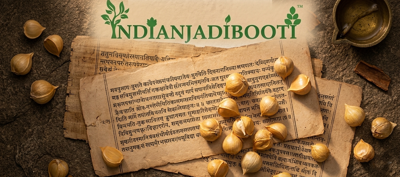 IndianJadiBooti Kashmiri Lehsun (Snow Mountain Single Clove Garlic) | Premium Pahadi Garlic for Cardiovascular Support, Immune Resilience & Culinary Warmth (100 grams pack)