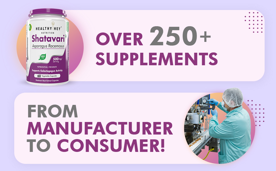 HealthyHey Nutrition Shatavari (Asparagus Racemosus) - Supports Galactagogue Activity - 60 Vegetable Capsules