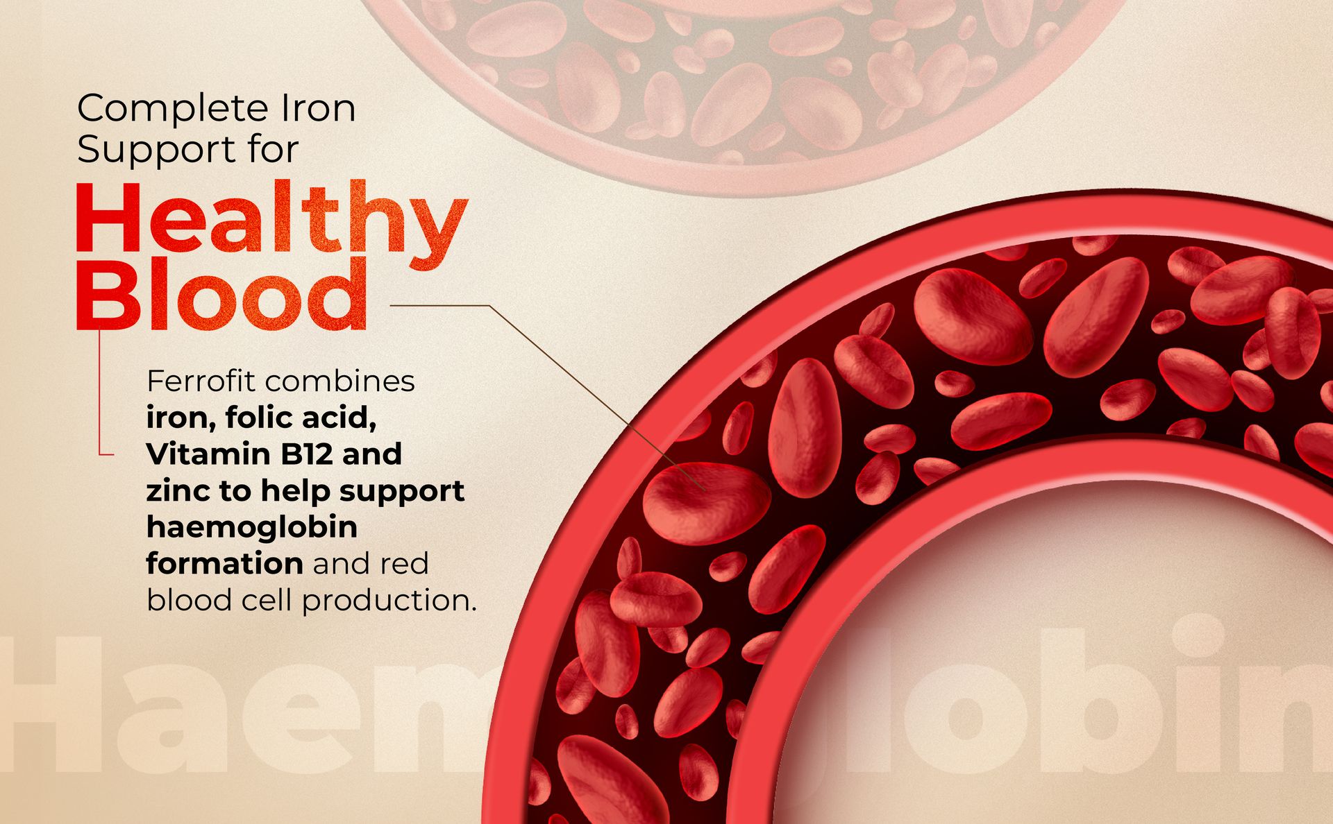 Tablets 3x10's (30 Tablets) – Iron, Folic Acid, Zinc & Vitamin B12 Supplement – Supports Hemoglobin & Immunity