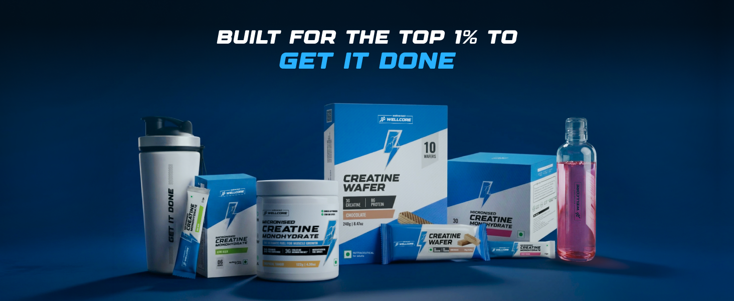 Wellcore Pure Micronised Creatine Powder (33 Servings, Unflavoured)