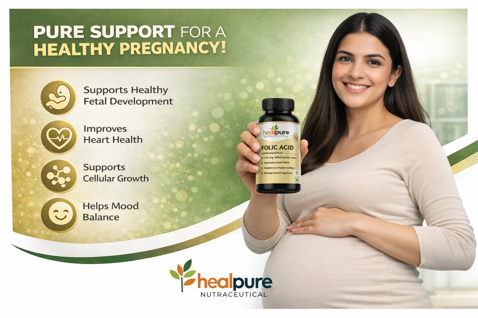 Folic Acid 400 mcg - 60 Capsules (Pack of 2)