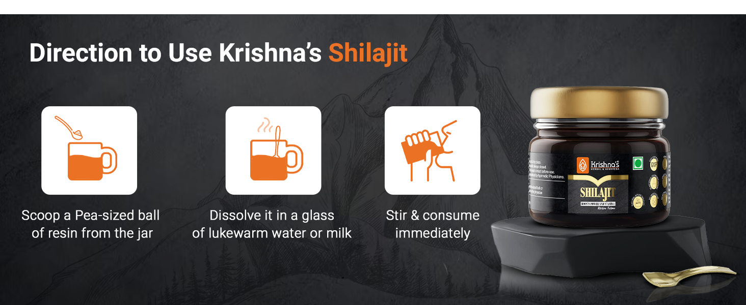 KRISHNA'S HERBAL & AYURVEDA Pure Shilajit-20G,100% Pure Himalayan Shilajit, Helps To Boost Performance, Power, Stamina, Endurance, Strength & Overall Wellbeing, Surya Tapi Process - Resin