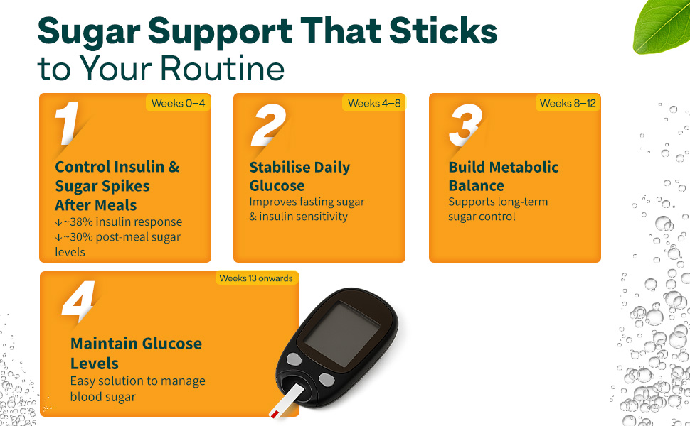 OZiva Sugar Support Effervescent, Blood Sugar Control, 15 Tabs